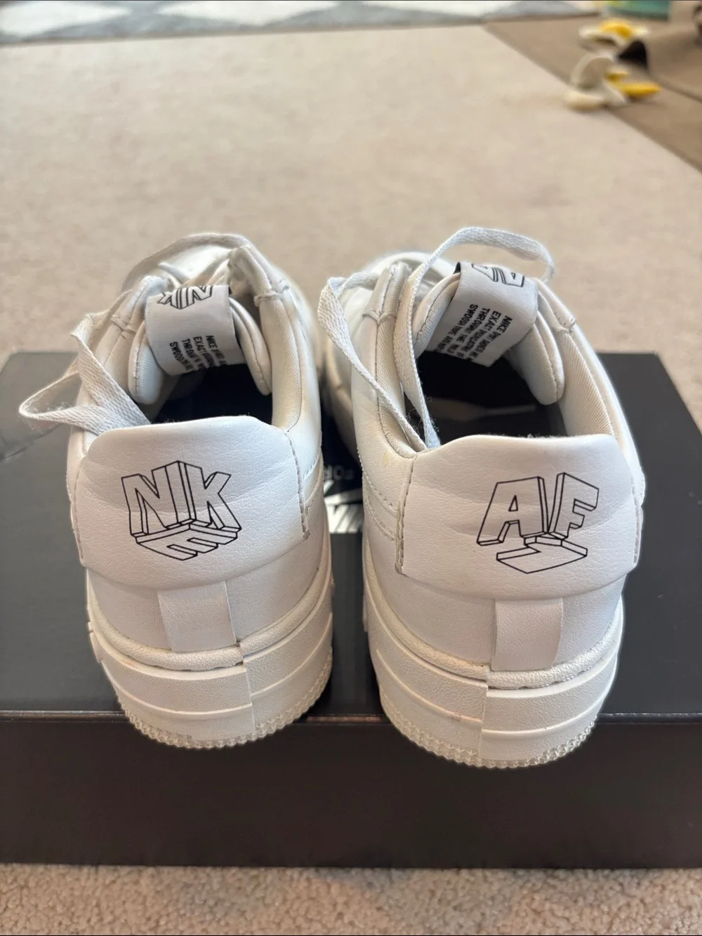 Nike Air Force 1 Pixel All-White Low-Top Sneakers